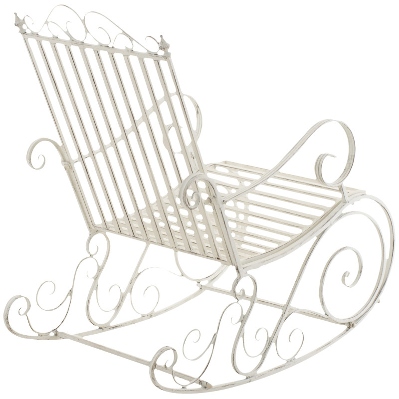 Sedia a dondolo Smilla bianco antico